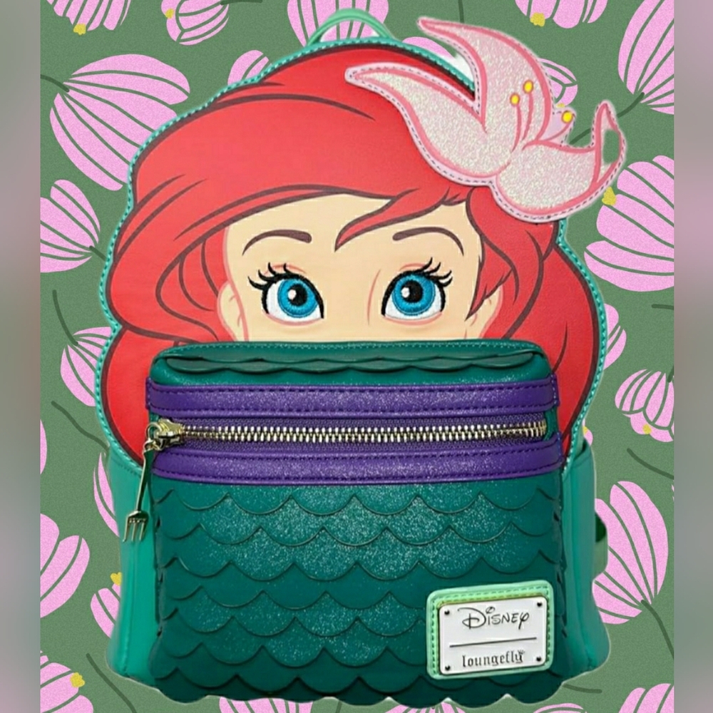 🧜‍♀️🐚🌊🌸 RARE NWT Disney Loungefly Ariel from The Little Mermaid🧜‍♀️🐚🌊🌸
